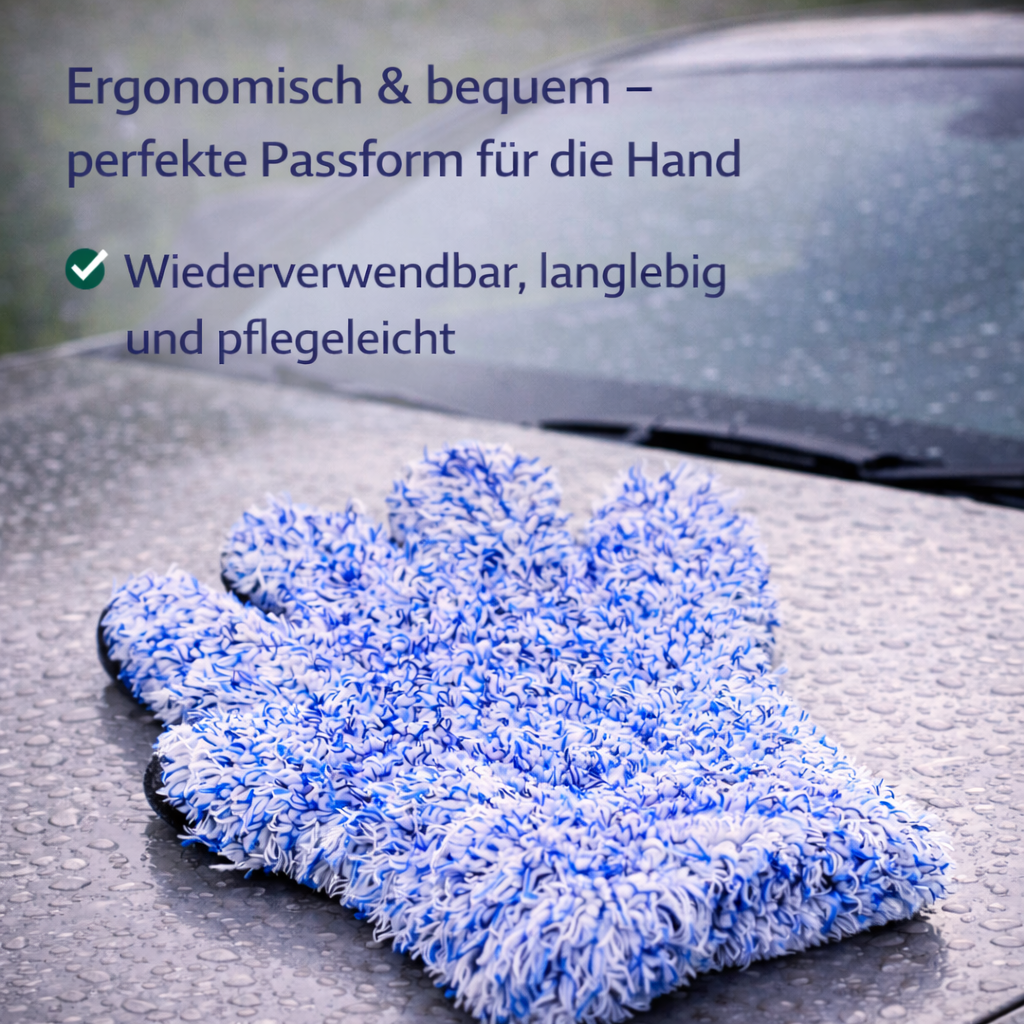 1x Mikrofaser-Finger-Waschhandschuh