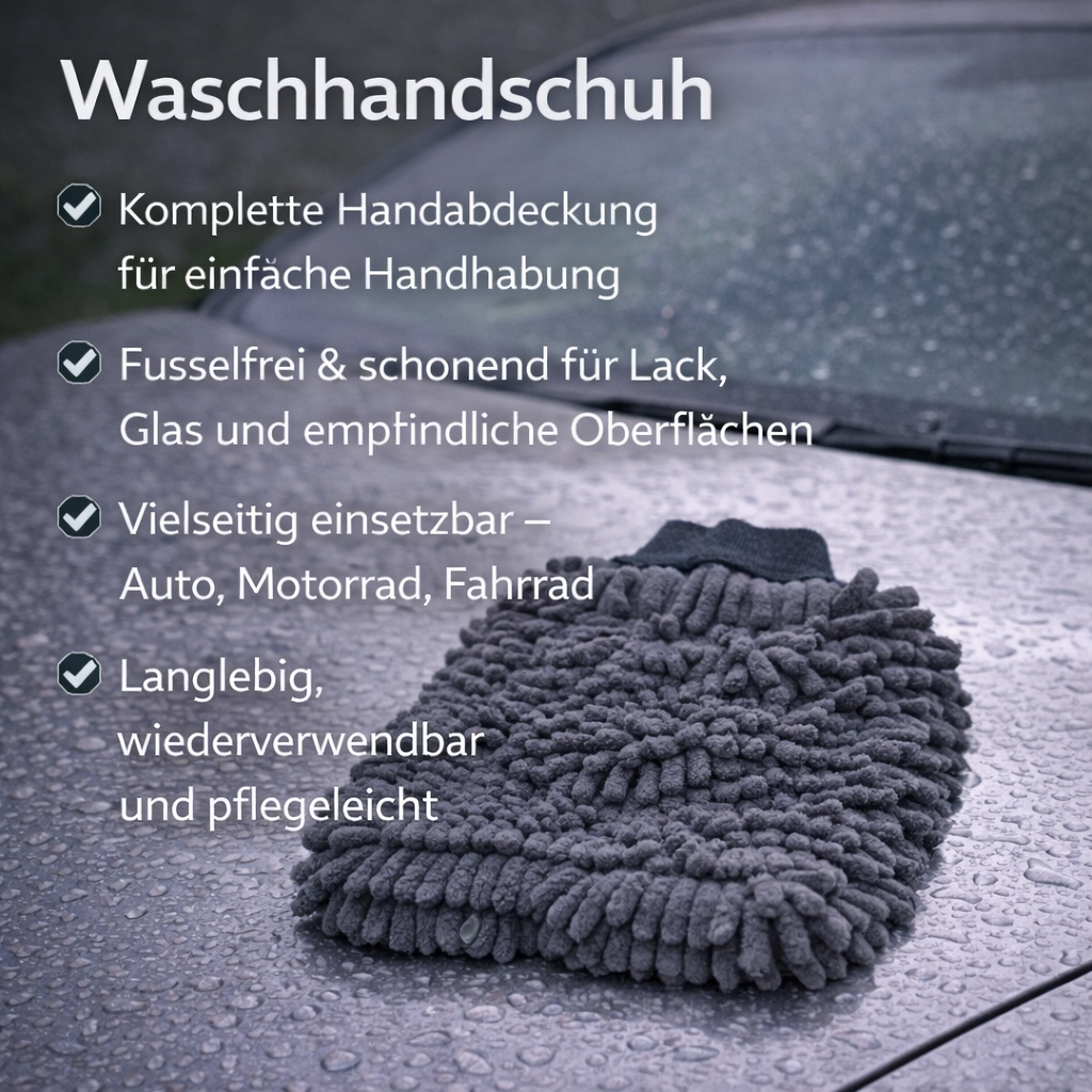 1x Mikrofaser-Waschhandschuh